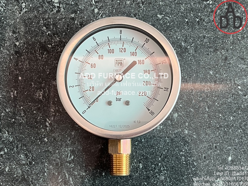 0~16Bar(0~232Psi) Nuova Fima Pressure Gauge(9)